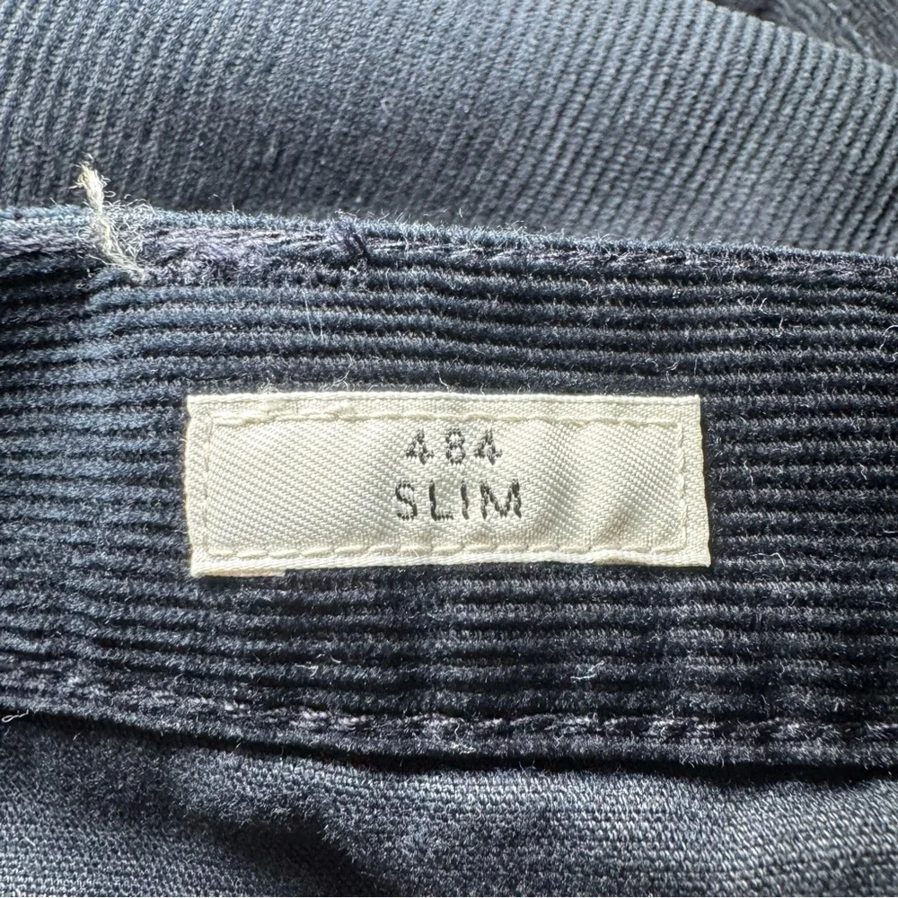 J. Crew 484 Slim Corduroy Pants Men's‎ Size W40 X L32 Blue Zip Closure Pockets